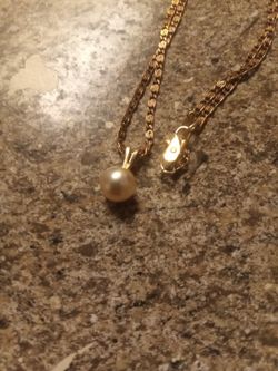 Saltwater Pearl Gold Necklace