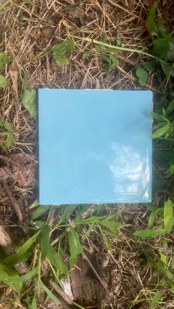 Blue 4by 4 inch tile