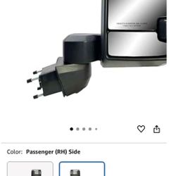 Passenger 2020-2024 GM Sierra Silverado 2500 Tow Mirror Camera Blind Spot Chrome