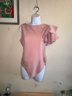 Pink Ruffle One-Shoulder Bodysuit