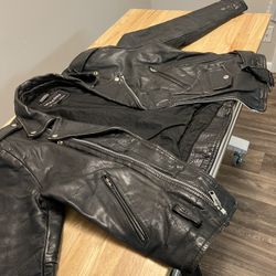 Leather Motorcycle Style Jacket