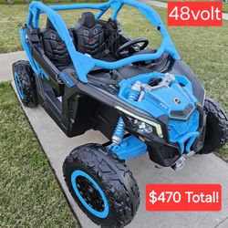 BRAND NEW! 48VOLT 4x4 Kids Can Am Ride On Utv Razor Electric Kids Car With Remote Control & 2 BATTERIES Power Wheels Powerwheels 24v 48v 24volt 