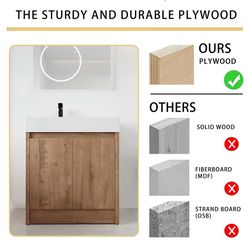 Bathroom Vanity, Only Wood Base