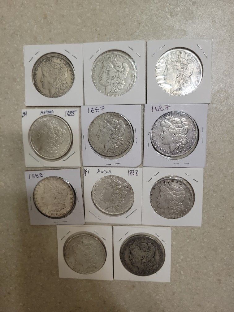 Assorted Morgan Silver Dollars. $45 Each