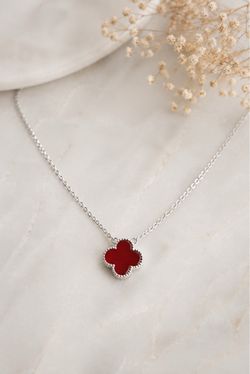 925 Sterling Silver Red Cubic Zirconia Jewelry