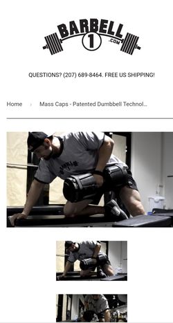 Mass Caps to add weights to dumbbells