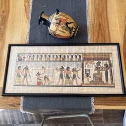 Egyptian Papyrus And Grecian Handmade Jug