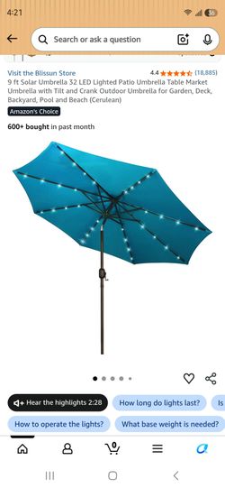 9ft solar umbrella