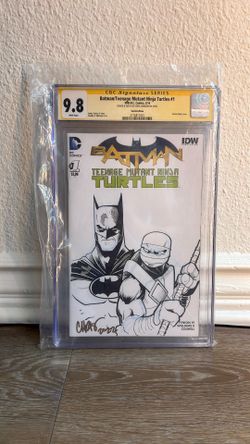 Batman/Teenage Mutant Ninja Turtles #1 blank comic || SKETCH COVER BY CHRIS JOHNSON
