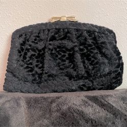 Black Handheld Clutch Bag