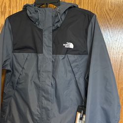 The North Face Women’s Medium Jacket With Hoodie.  This Jacket Will Look Great On You!  Retails For $120.   The Rain Is Not Over Yet!