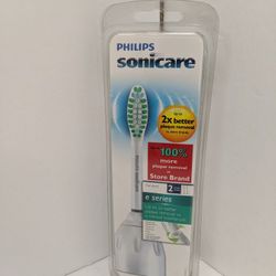 New Philips Sonicare Genuine E-Series Replacement Toothbrush Heads, 2 Brush Heads, White, HX7022