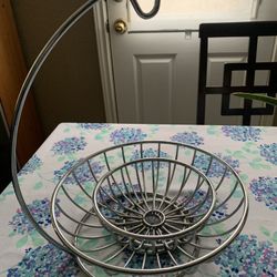 Fruit Storage Bowl Basket With Banana Holder Countertop  Vegetable Rack, Household Storage Organizer Fo