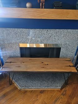 live edge wood mcm bench