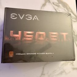 EVGA 450 BT 100-BT-0450 80 Plus Bronze 450W Gaming Computer Power Supply 8Pin 6Pin PCI-E