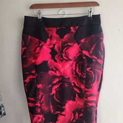 Med Rose Stretchy Skirt