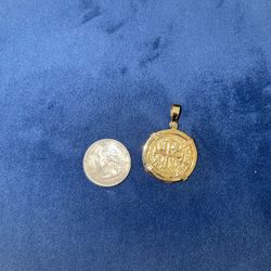 Solid 14k Gold Atocha Pendant