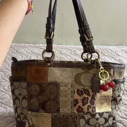 2007 Brown Coach patchwork bag