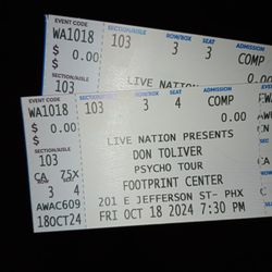 Don Toliver Concert 2 Tickets Lower Level