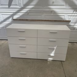 8 Drawer White Dresser !