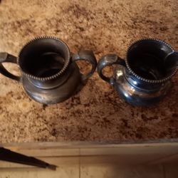 Silver Sugar and Cream Serving Set