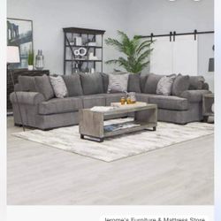 One Sofa and Matching Two Piece Sectional 