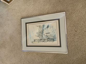 Framed Venice painting