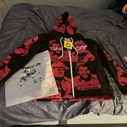 Red Asaali Zip Up Hoodie (Brand New)