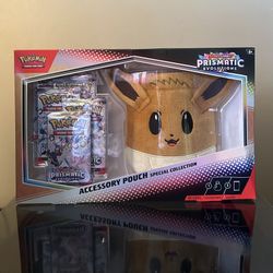 Pokémon Prismatic Evolutions Accessory Pouch Collection Brand New Sealed