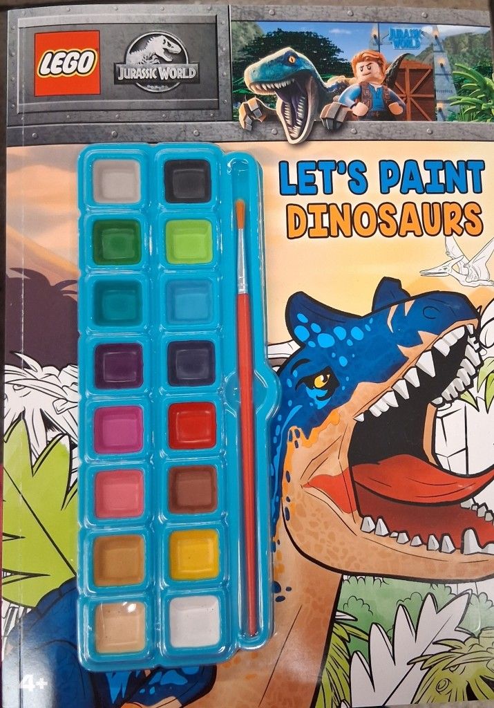 New Lego Jurassic World Paint Book