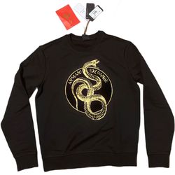  BRAND NEW $130 ARMANI EXCHANGE GOLD SNAKE CREWNECK SWEATSHIRT—WITH TAGS