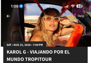 Karol G Concert x1 ticket