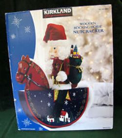 kirkland wooden rocking horse nutcracker