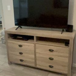 TV Stand/ Console Table Driftwood w/Shelves