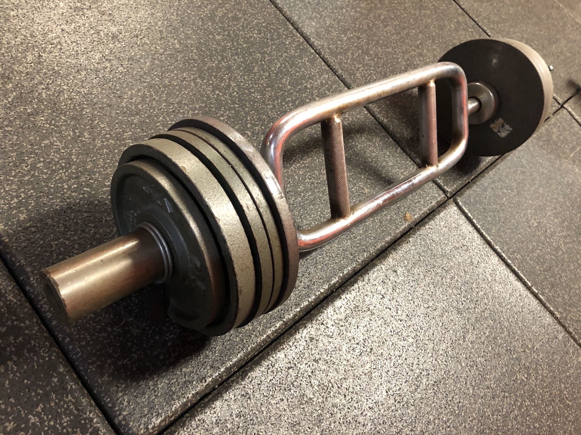 Olympic Triceps Bar & Weights
