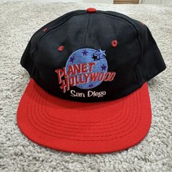 Vintage 90s Planet Hollywood San Diego Snapback Cap