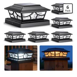 Solar Post Lights 6 Pack 