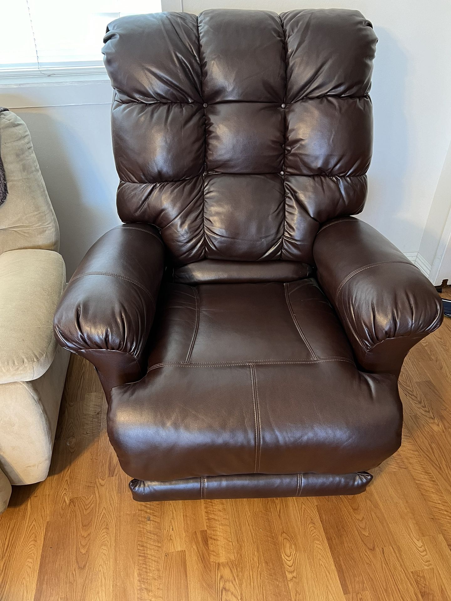 Perfect Sleep Chair Power Recliner-Duralux-Chestnut 