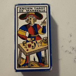 Vintage 1982 mini Ancient TAROT MARSELLA MARSEILLE GRIMAUD Made In FRANCE 78 cards 