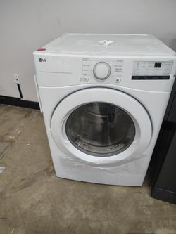 LG 7.4cu gas dryer white front load