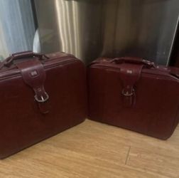 Vintage American Tourister Soft Side Luggage Set Blue 1970's 2 Pieces