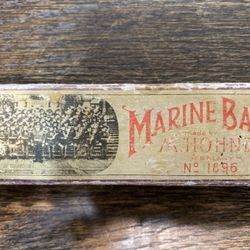 Vintage M. Hohner Marine Band Harmonica No. 1896 Key Of B Original Box Used