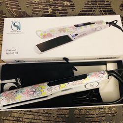 Natalie Styx Professional Ionic Hair Straightener, 1.5 Inch PTC Heating Plates for Hair Straightener with Professional Style & Curls | Inclus Clips, G