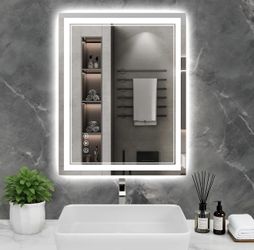 Brand New 32x24 LED Bathroom Vanity Mirror with Lights, Dimmable Anti-Fog Wall Mounted Mirror