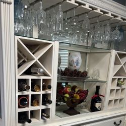 Wine Bar Cabinet W/ Drawers
