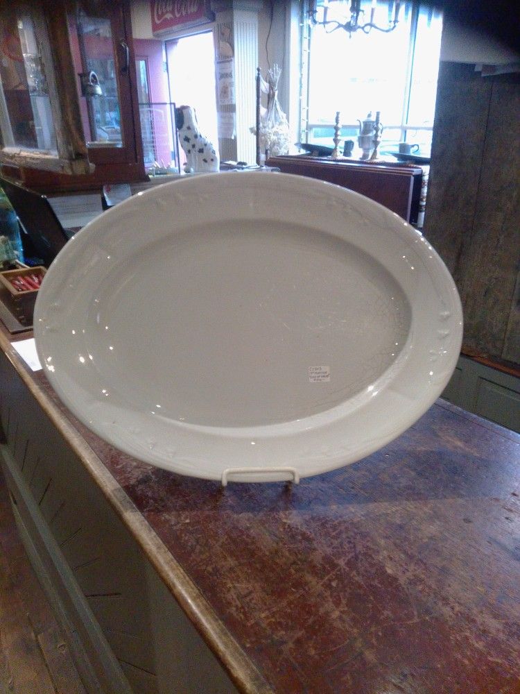 Antique Ironstone Platter "Lily Of The Valley"