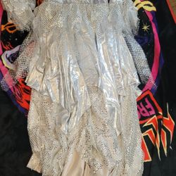 Girl silver witch, Halloween costume 