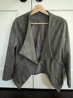 Grey Women’s Moto Blazer