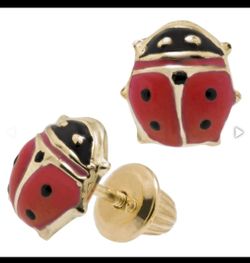 Aretes pequeños 14 kt oro real