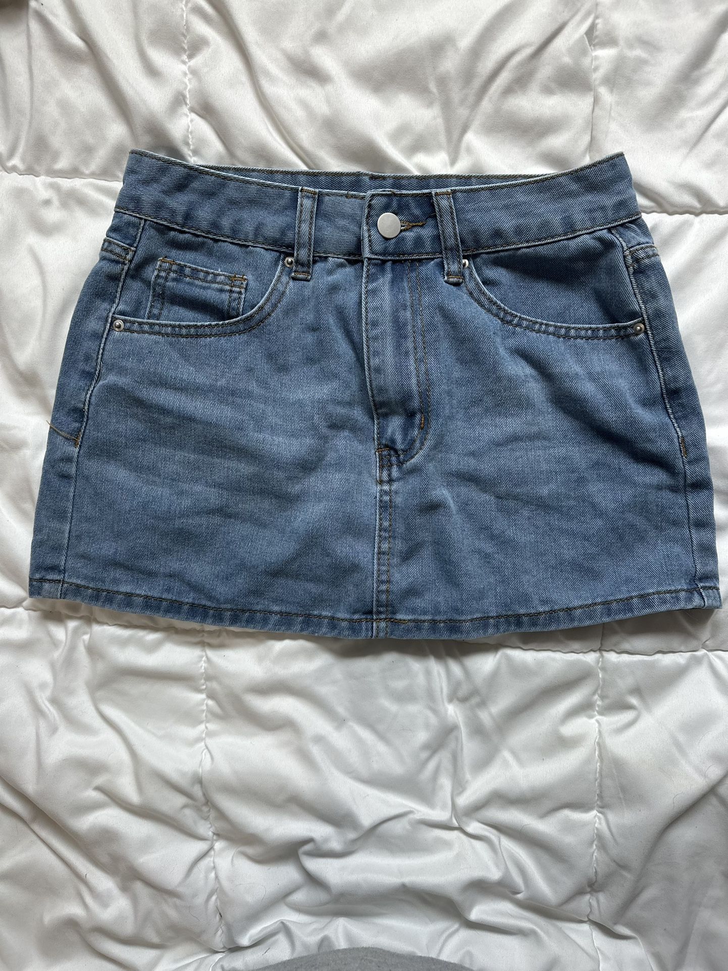 Mini Jean Skirt